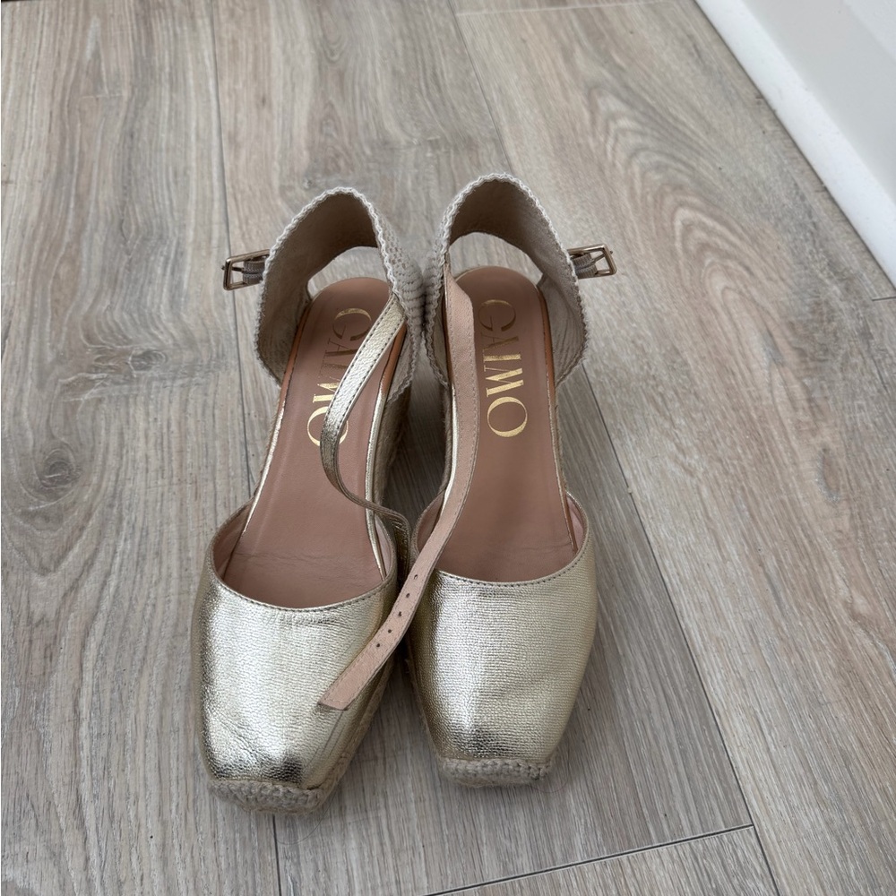 Gold Wedge Sandals